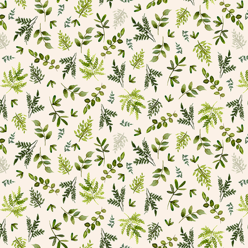 Wild Wonder Digital Fronds Light Cream Y4077-2 Patchwork Fabric