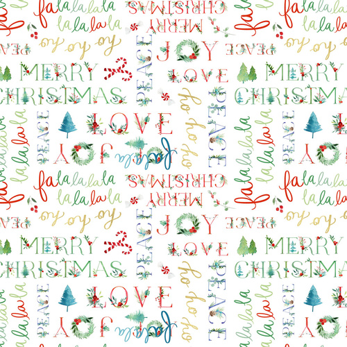 Santa Paws Words Green Y4429-1 Quilting Fabric