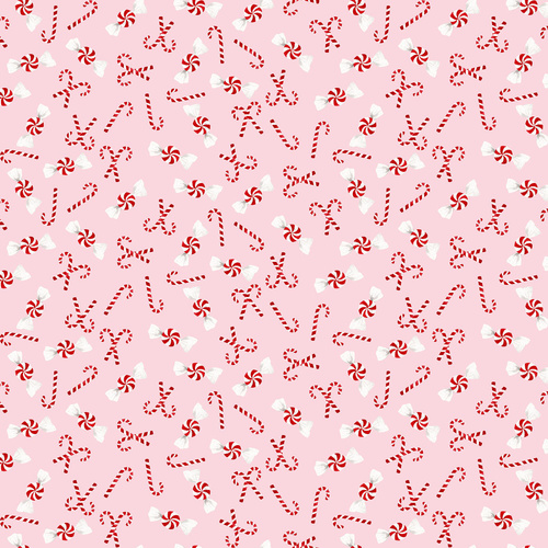 Santa Paws Candy Canes Pink Y4434-42 Quilting Fabric