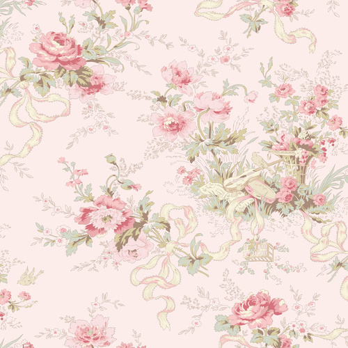 Charlotte Cottage Floral Light Pink Y4611-41 Quilting Fabric