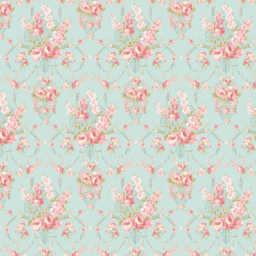 Charlotte Damask Turquoise Y4612-101 Quilting Fabric