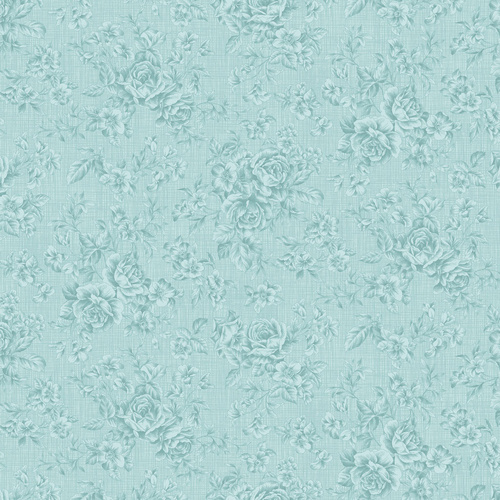 Charlotte Tonal Roses Dk.Turquoise Y4613-102 Quilting Fabric
