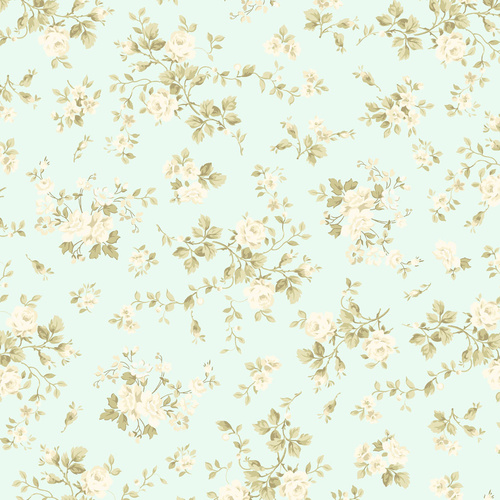 Charlotte Rose Bunches Light Turquoise Y4614-100 Quilting Fabric