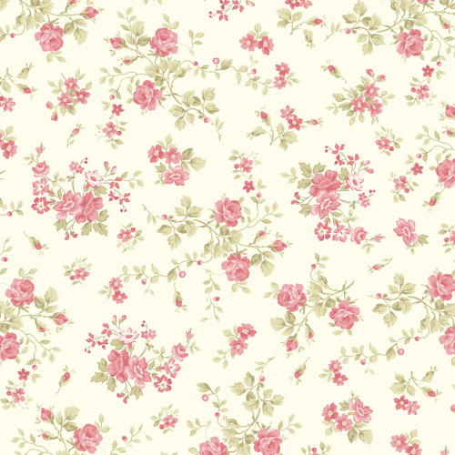 Charlotte Rose Bunches Light Cream Y4614-2 Quilting Fabric