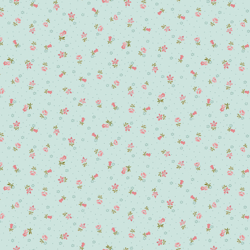 Charlotte Ditsy Floral Turquoise Y4616-101 Quilting Fabric