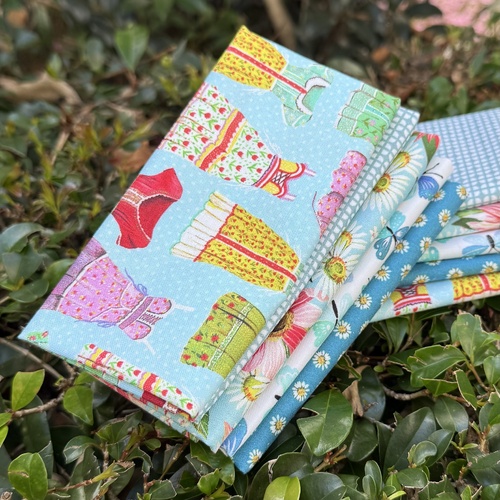 A Prairie Heart Blue 5 Piece FAT EIGHTH Special Bundle 