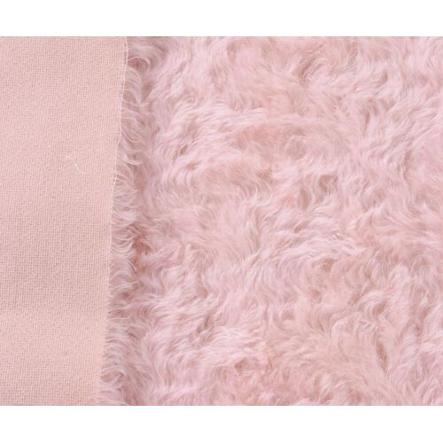 German Medium Dense Curled Mohair hm154-099 Pink (per 1/8m)