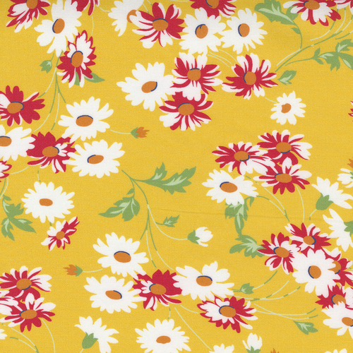 Story Time Yellow Real Daisy m2179114 Patchwork Fabric 