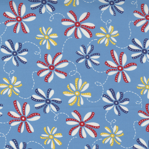 Story Time Blue Ribbon Daisy m2179217 Patchwork Fabric 