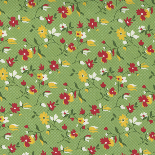 Story Time Green Calico Floral m2179315 Patchwork Fabric 