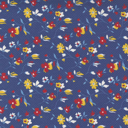 Story Time Navy Calico Floral m2179318 Patchwork Fabric