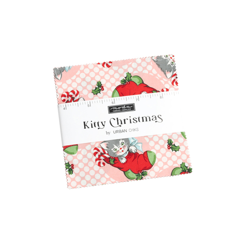 Kitty Christmas Charm Pack m32100PP Moda Pre Release Pre-cut