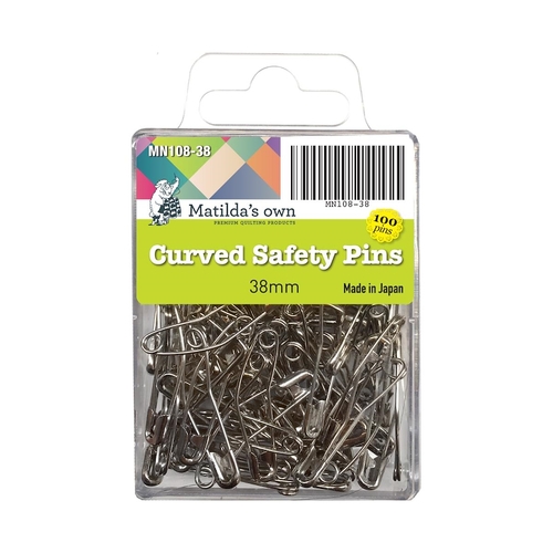 Curved Safety Pins 38mm