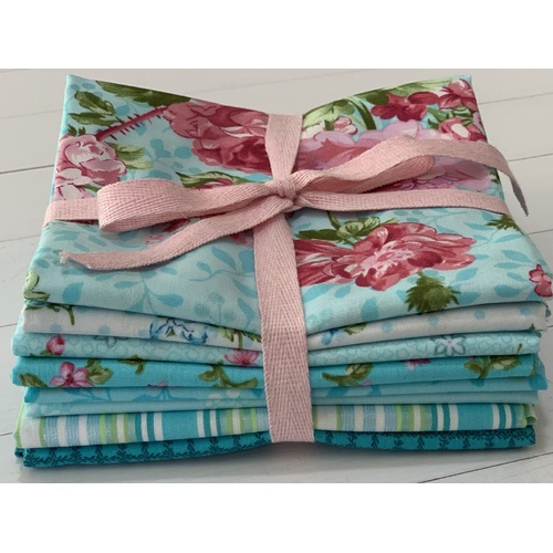 Rose Whispers Aqua 8 Piece Bundle (Available as 1/4m ONLY)