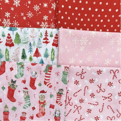 Santa Paws Pink 6 Piece Special Bundle