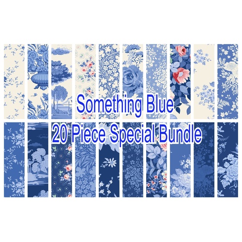 Tilda Something Blue – 20 Piece Main Fabric Special Bundle